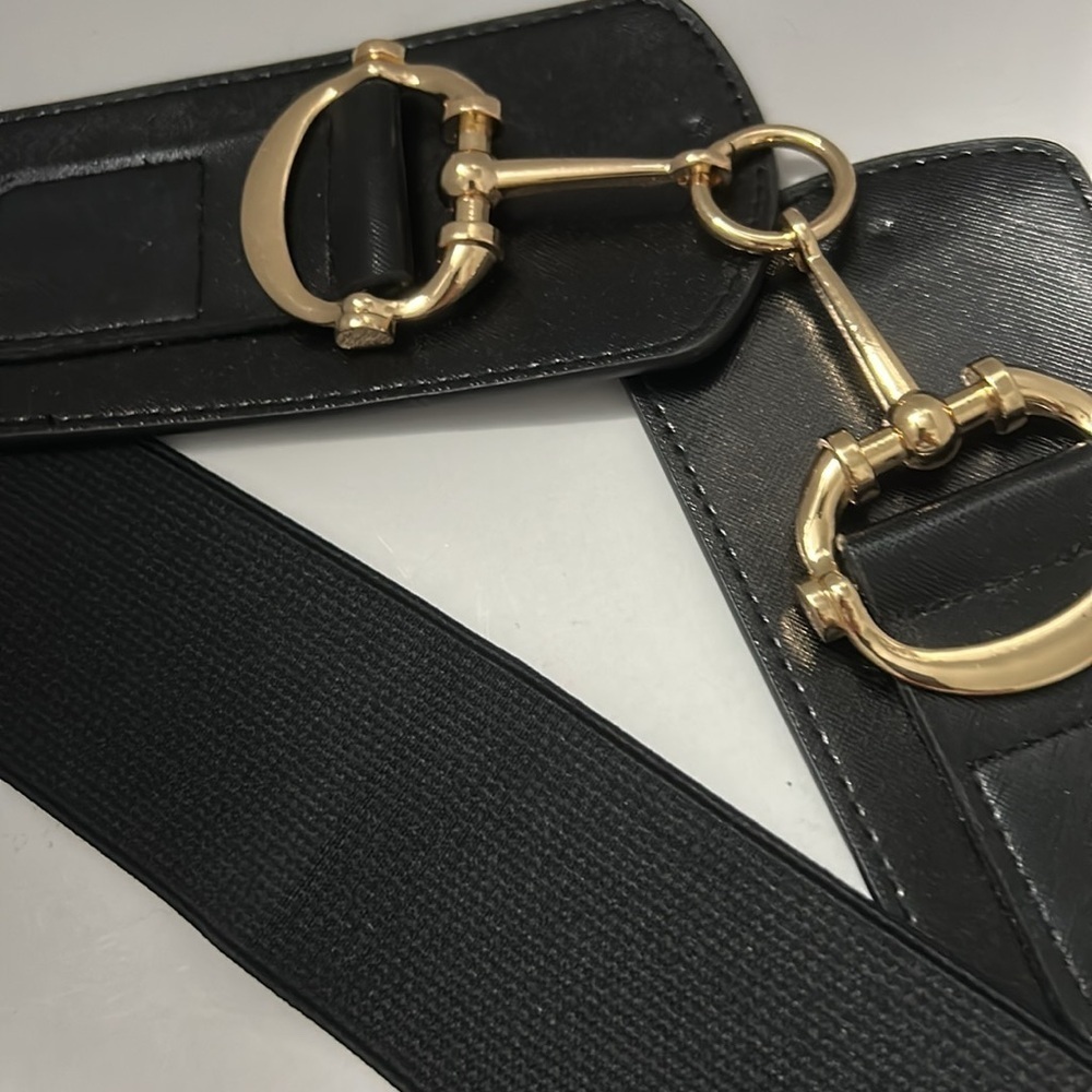 Women’s Black Belt with Gold Accents